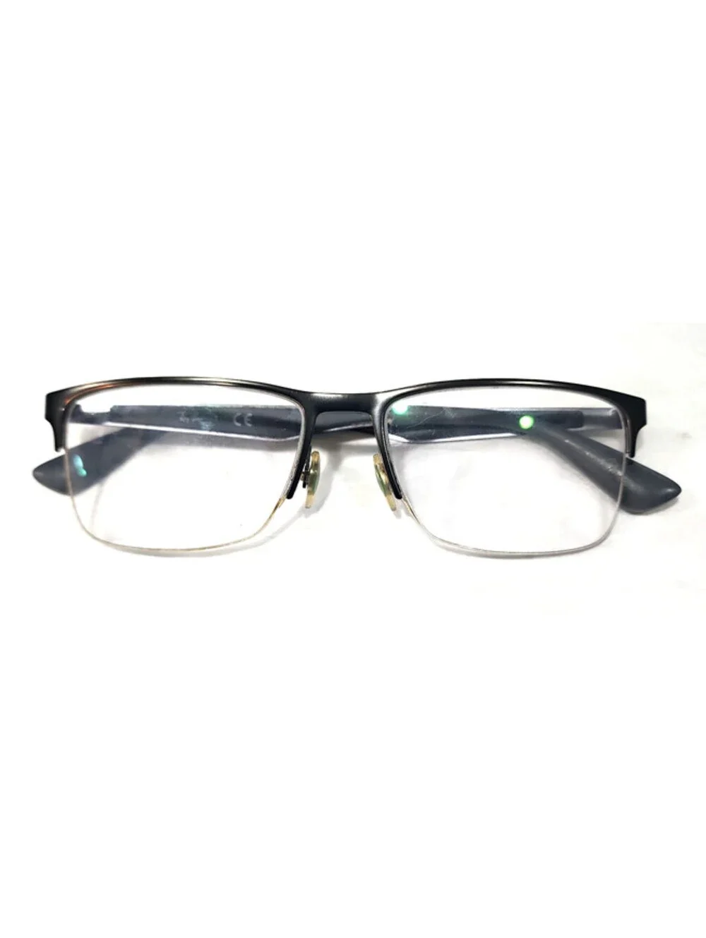 Ray Ban RB6335 2855 Gunmetal Rectangle Eyeglasses Frame 54-17 145 VG